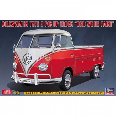 [ܼ] BH20556 [Hasegawa] BH20556 1/24 Volkswagen Type2 Pickup Truck Red/White