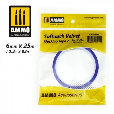 [ܼ] CG8241 [MIG AMMO] CG8241 SOFTOUCH VELVET MASKING TAPE 2 - 6mm X 25M
