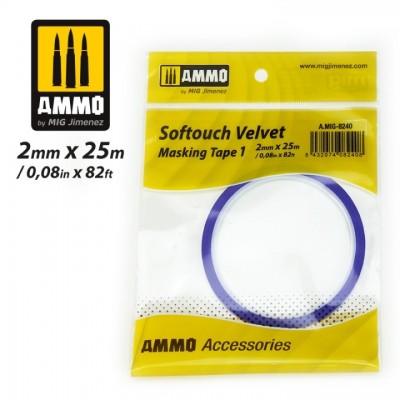 [ܼ] CG8240 [MIG AMMO] CG8240 SOFTOUCH VELVET MASKING TAPE 1 - 2mm X 25M