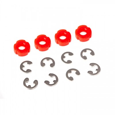 [ܼ] AX8261 [Traxxas] AX8261 Piston, damper (red) (4)/ e-clips (8)