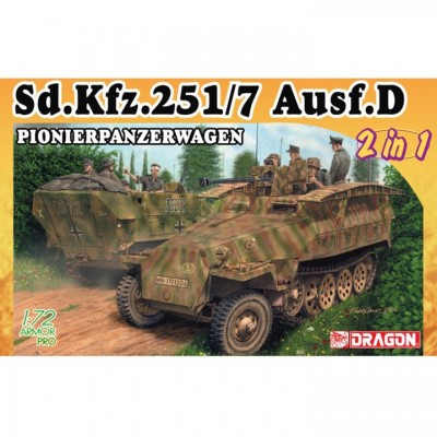 [���ܼ�] BD7605 [Dragon] BD7605 1/72 Sd.Kfz.251/7 Ausf.D Pionierpanzerwagen (2 in 1)