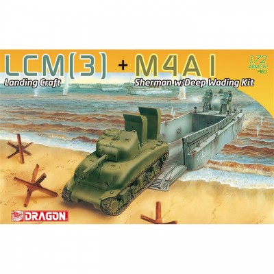 [���ܼ�] BD7516 [Dragon] BD7516 1/72 LCM3 Landing Craft and M4A1 Sherman w/Deep Wading Kit