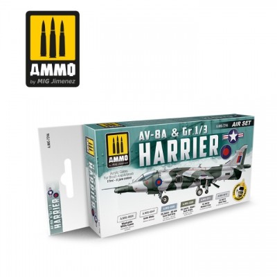 [ܼ] CG7246 [MIG AMMO] CG7246 AV-8A US MARINES Gr.1/3 HARRIER UK RAF SET