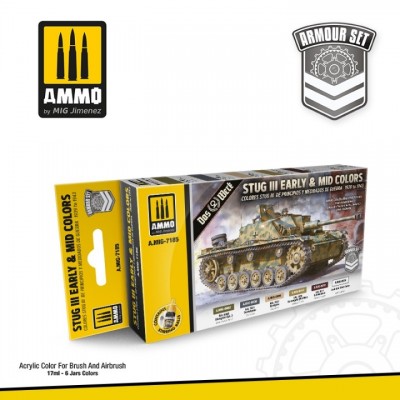 [ܼ] CG7185 [MIG AMMO] CG7185 STUG III EARLY and MID COLORS 1939 TO 1943 SET