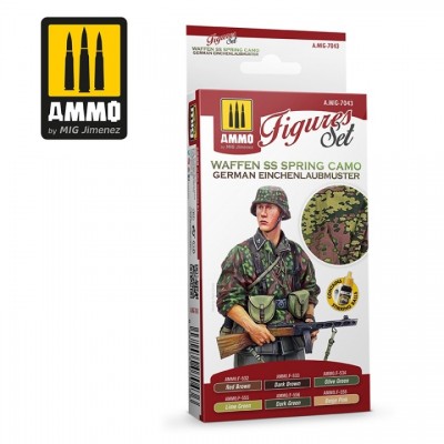 [ܼ] CG7043 [MIG AMMO] CG7043 Waffen SS Spring Camo. German Einchenlaubmuster Figures Set