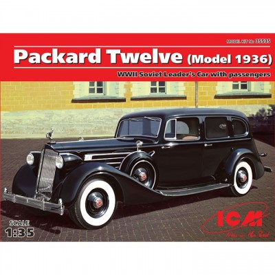 [ܼ] BICM35535 [ICM] BICM35535 1/35 Packard Twelve (Model 1936) with Passengers WWII Soviet Leaders Car 5 figures