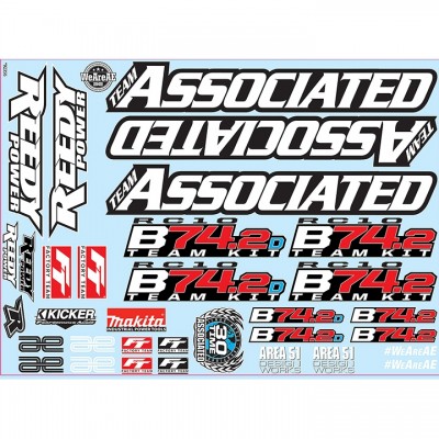 [ܼ] AA92356 [TEAM ASSOCIATED] AA92356 RC10B74.2 Decal Sheet