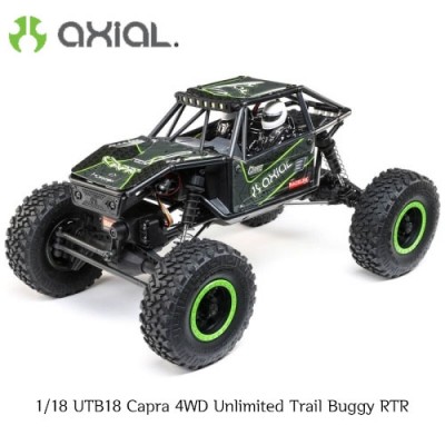 [ܼ] AXI01002T1 [Axial] 1/18 UTB18 Capra 4WD Unlimited Trail Buggy RTR, Black ,͸,USB 