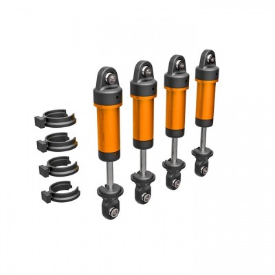 [ܼ] AX9764-ORNG [Traxxas] AX9764-ORNG Shocks, GTM, 6061-T6 aluminum (orange-anodized) (fully assembled w/o springs) (4)