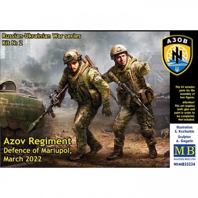 [ܼ] CM35224 [MasterBox] CM35224 1/35 Russian-Ukrainian War series, kit no 2. Azov Regiment, Defence of Mariupol,March 2022
