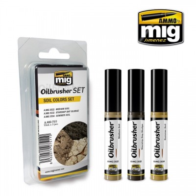 [ܼ] CG7511 [MIG AMMO] CG7511 Soil Colors OILBRUSHER SET