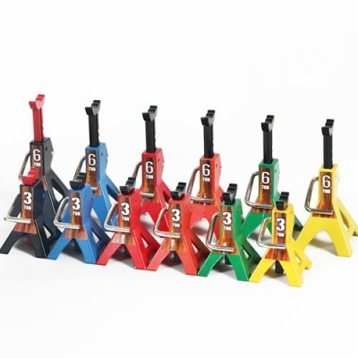 [ܼ] DTEL01040A3 [DETAILS TECH] ( Ǽ) 3/6 TON Scale Adjustable Height Metal Jack Stand Repairing Tool (3T Red)