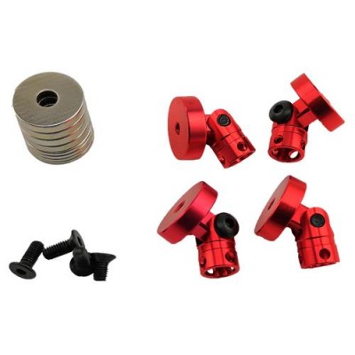 [ܼ] DTDR01002A [DETAILS TECH] (ڼ ٵ Ʈ) Aluminum Magnetic Body Mount (Red)