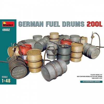 [ܼ] BE49002 [Miniart] BE49002 1/48 German Fuel Drums 200L