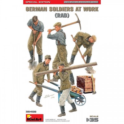 [ܼ] BE35408 [Miniart] BE35408 1/35 German Soldiers at Work (RAD) Special Edition