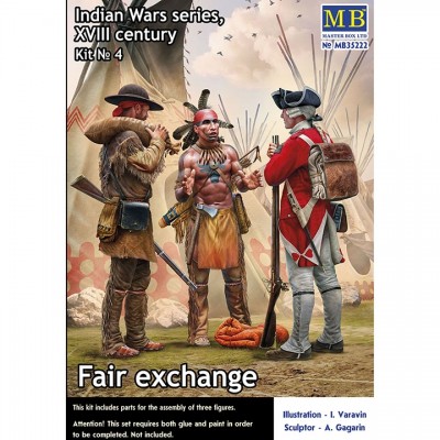 [ܼ] CM35222 [MasterBox] CM35222 1/35 Indian Wars Series, XVIII century Kit No. 4. Fair exchange