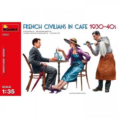 [ܼ] BE38062 [Miniart] BE38062 1/35 France Civilians in Cafe 1930-40s
