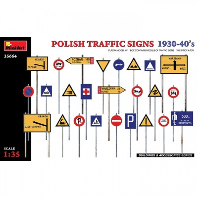 [ܼ] BE35664 [Miniart] BE35664 1/35 Polish Traffic Signs 1930-40s