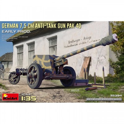[ܼ] BE35394 [Miniart] BE35394 1/35 German 7.5cm Anti-Tank Gun PaK 40 Early Prod