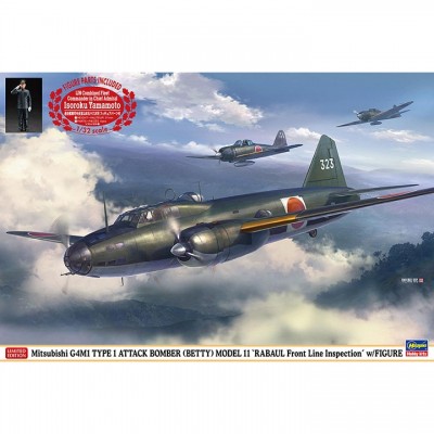 [���ܼ�] BH02435 [Hasegawa] BH02435 1/72 Mitsubishi G4M1 Models 11 Inspection of Rabaul Front Line w/Figure