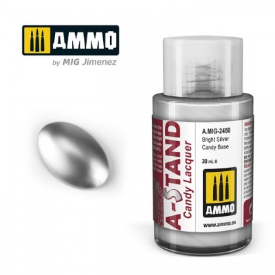 [ܼ] CG2450 [MIG AMMO] CG2450 A-STAND BRIGHT SILVER CANDY BASE