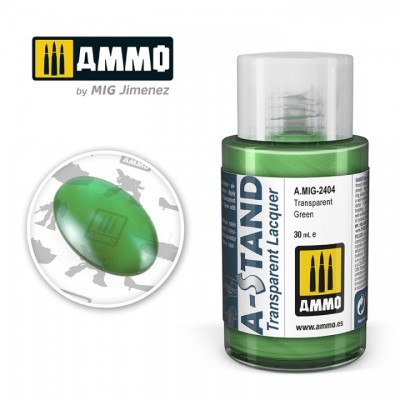 [ܼ] CG2404 [MIG AMMO] CG2404 A-STAND Transparent Green