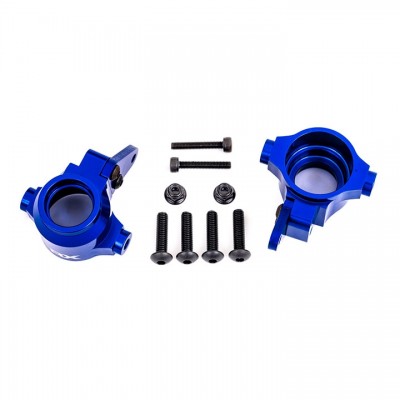 [ܼ] AX9635X [Traxxas] AX9635X Steering blocks 6061-T6 aluminum (blue-anodized), left & right