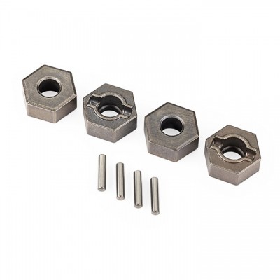 [ܼ] AX9069 [Traxxas] AX9069 Wheel hubs, 12mm hex (steel), extreme heavy duty (4)/ 2x9.8mm pin (4)