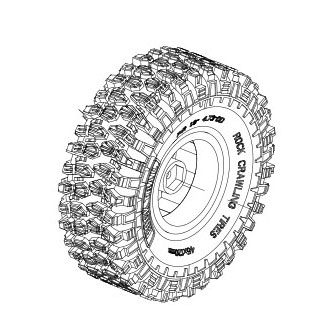 [���ܼ�] C1392 [ROC HOBBY] 1:10 CLIMBING TYRE (1 pair)