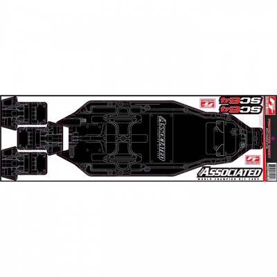 [ܼ] AA71185 [TEAM ASSOCIATED] AA71185 RC10SC6.4 FT Chassis Protective Sheet, printed