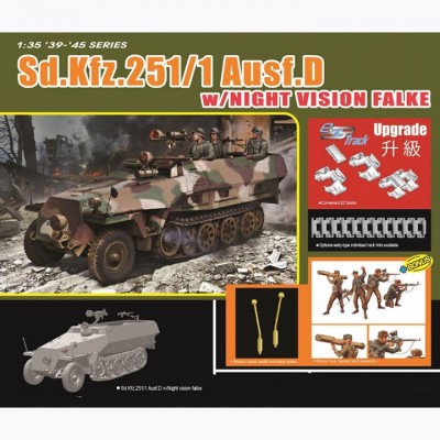 [ܼ] BD6984 [Dragon] BD6984 1/35 Sd.Kfz.251/1 Ausf.D w/ Night Vision Falke & Figure