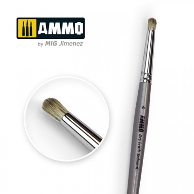 [ܼ] CG8702 [MIG AMMO] CG8702 6 AMMO Drybrush Technical Brush