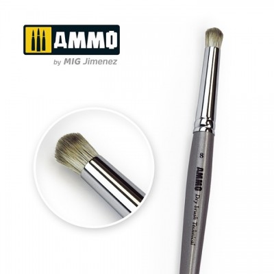 [ܼ] CG8703 [MIG AMMO] CG8703 8 AMMO Drybrush Technical Brush