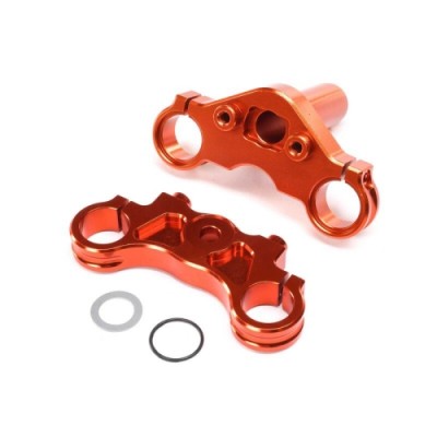 [���ܼ�] LOS364004 [TEAM LOSI] Aluminum Triple Clamp Set, Orange: Promoto-MX