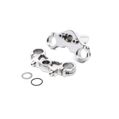 [���ܼ�] LOS364006 [TEAM LOSI] Aluminum Triple Clamp Set, Silver: Promoto-MX