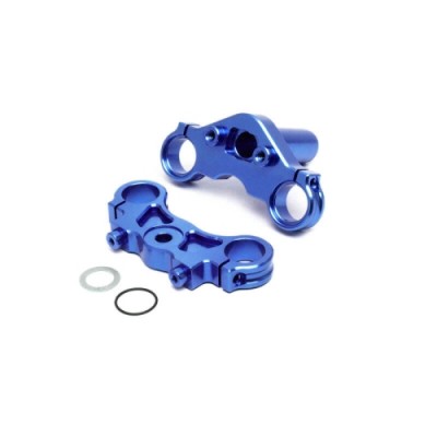 [���ܼ�] LOS364003 [TEAM LOSI] Aluminum Triple Clamp Set, Blue: Promoto-MX