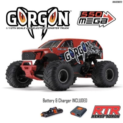 [ܼ] ARA3230ST2 [ARRMA] 1/10 GORGON 4X2 MEGA 550 귯õ  Ʈ RTR ͸  USB  , 