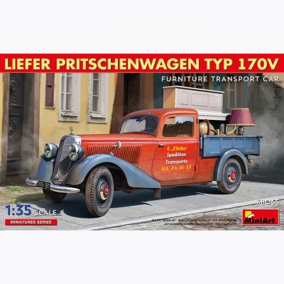 [ܼ] BE38065 [Miniart] BE38065 1/35 Liefer Pritschenwagen Typ 170V Furniture Transport Car