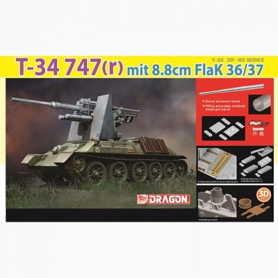 [ܼ] BD6986 [Dragon] BD6986 1/35 T-34 747(r) mit 8.8cm FlaK 36/37