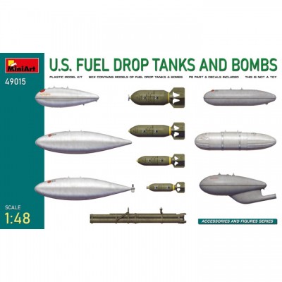 [���ܼ�] BE49015 [Miniart] BE49015 1/48 U.S. Fuel Drop Tanks and Bombs