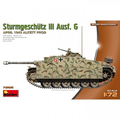 [ܼ] BE72106 [Miniart] BE72106 1/72 StuG III Ausf. G April 1943 ALKETT Prod