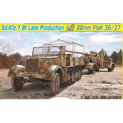 [ܼ] BD6971 [Dragon] BD6971 1/35 Sd.Kfz.7 8(t) Late Production mit 88mm FlaK 36/37
