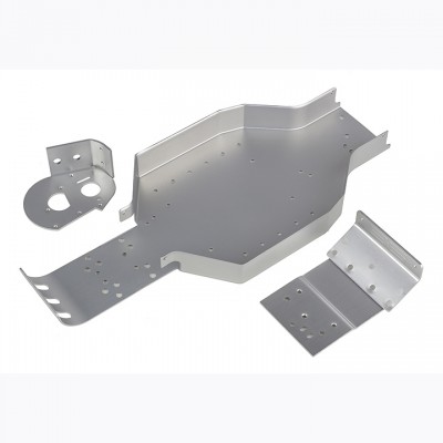 [ܼ] AA6311 [TEAM ASSOCIATED] AA6311 RC10CC Chassis, Nose Plate, Motor Mount, silver