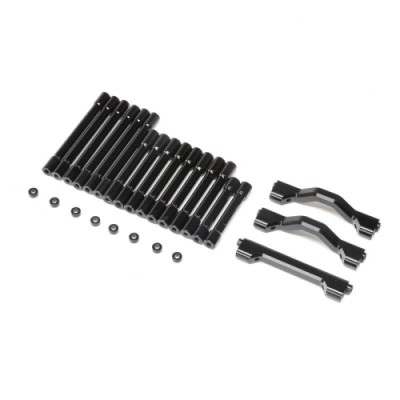 [���ܼ�] LOS241076 [TEAM LOSI] Aluminum Crossbar Brace & Spacer Set, Black : TLR Tuned LMT