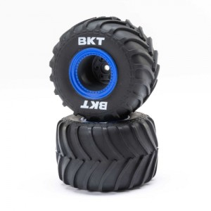 [TEAM LOSI] MT Tires, Blue Beadlock, Premount(2): Mini LMT 