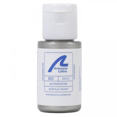 [ܼ] BA27760 [Artesania-Latina] BA27760 Water-Based Paint: Aluminium (20 ml)