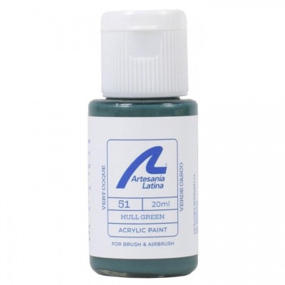 [ܼ] BA27751 [Artesania-Latina] BA27751 Water-Based Paint: Hull Green (20 ml)