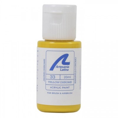 [ܼ] BA27733 [Artesania-Latina] BA27733 Water-Based Paint: Chrome Yellow (20 ml)