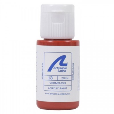 [ܼ] BA27713 [Artesania-Latina] BA27713 Water-Based Paint: Vermilion (20 ml)