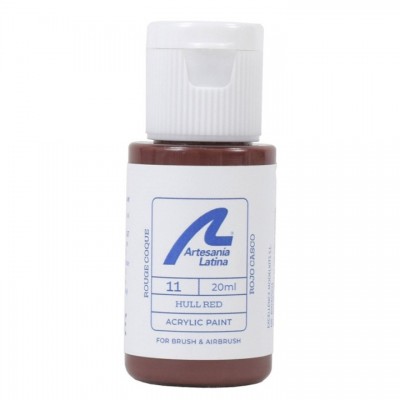 [ܼ] BA27711 [Artesania-Latina] BA27711 Water-Based Paint: Hull Red (20 ml)